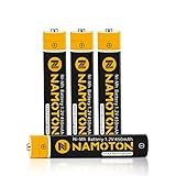 PicklePower AAAA Batteries,4 Pack 1.2V 450mAh 1200 Cycles Ni-MH Rechargeable AAAA Battery for Surfac