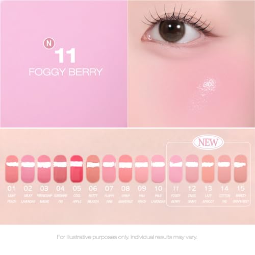 Image of PERIPERA SYRUPY TOK CHEEK Liquid Blush| Dewy Finish with Long-Lasting Hydration, Buildable & Blendable Color, Natural Glow for Cheeks, Safe for Sensitive Skin (11 FOGGY BERRY)