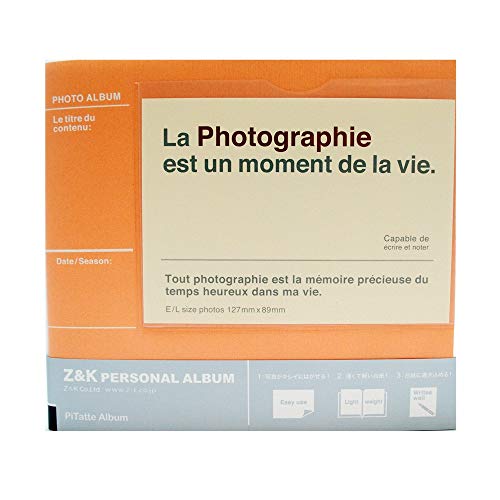 Z&K ピタットアルバム パステルオレンジ SS 3パック B60-105