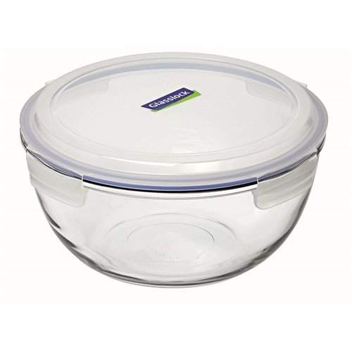 GLASSLOCK Mixing and Storage Bowl, 6 Litre Capacity, Clear