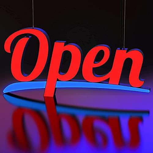 fog-abc LED Open Sign 20 * 10 inch Neon Advertisement Board Electric Display Signs for Business Storefront, Walls, Office, Window, Shop Light, Bar
