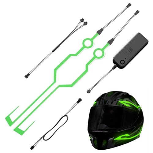Caschi Light Strip – LED – Casco – Strisce luminose | Bright Night Riding Safety Signal, impermeabile adesivo – LED – Moto – Compatibile per caschi da moto