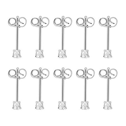 LIUJZZJ Tiny Stainless Steel Cubic Zirconia Earrings Cover