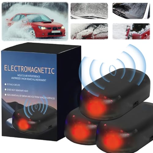 DéGivreur Voiture, éLimination éLectromagnéTique De La Neige, DéGlacateur éLectromagnéTique De Voiture, Dispositif D'Antigel D'InterféRence De Voiture, DéGivreur De Pare Brise Pour Voiture (3pcs-B)