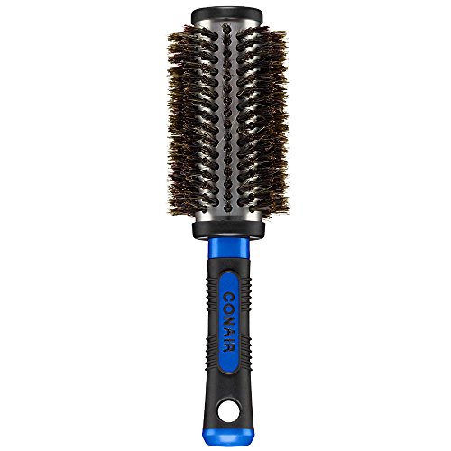 Conair Pro Hair Brush with Boar Bristle, Metal, Round, Large - Brush color may vary