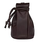 AUF EINEN BLICK: Abmessungen in geschlossenem Zustand (BxHxT): 10,5 x 6 x 7 cm | Gewicht: 35 Gramm | Material: echtes Rindsleder | Hersteller: STILORD | Für Herren und Damen | Schnürverschluss + Druckknopf