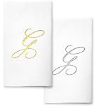 AH AMERICAN HOMESTEAD Monogrammed Paper Hand Towels for Guest Bathroom & Kitchen – Set of 50...