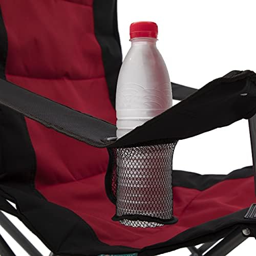 Homecall 30191 Folding Camping Chair with Cup Holder - 109.0 cm*60.0 cm*86.0 cm, Black/Red
