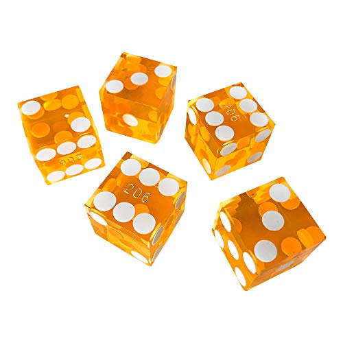 YH Poker Set of 5 Grade AAA Precision 19mm Seriallized Casino dice
