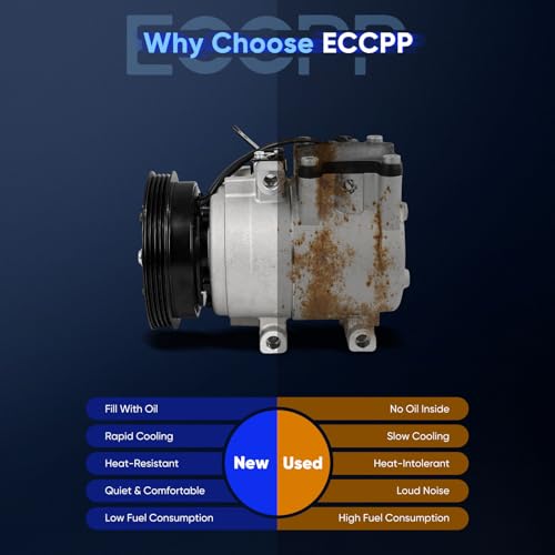 Image of ECCPP A /C Compressor with Clutch Fit for Hyundai Accent 1.5L 1996-2003 | Fast Cooling AC Compressor