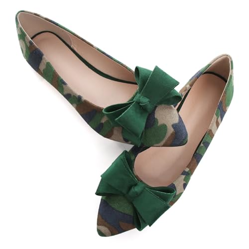 Image of SAILING LU Women's Bow-Knot Pointed Toe Ballet Flats