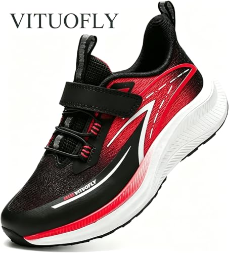 Image of VITUOFLY Boys Girls Sneakers Kids Mesh Lightweight Running Tennis Shoes