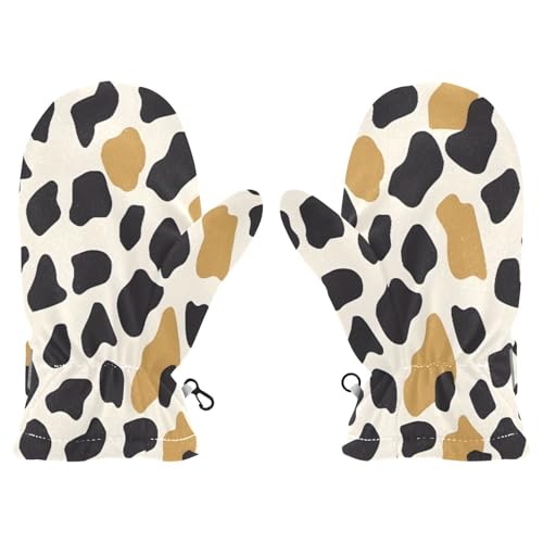 Kid's Winter Gloves Children Warm Gloves Graffiti Caw Print for Boys Girl Age 2-4 Years