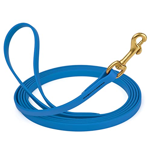 Viper K9 Biothane Working Dog Leash Waterproof Lead for Tracking Training Schutzhund Dog Sport and Search - Odor-Proof Long Line with Solid Brass Snap for Puppy Medium and Large - Water Friendly