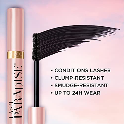 LOreal-Paris-Voluminous-Makeup-Lash-Paradise-Mascara-Voluptuous-Volume-Intense-Length-Feathery-Soft-Full-Lashes-No-Flaking-No-Smudging-No-Clumping-Blackest-Black-1-Count