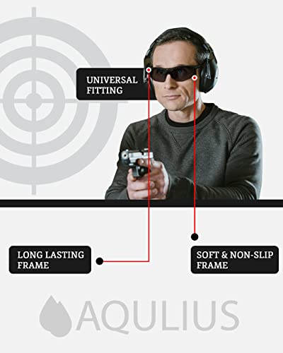 Image of Aqulius 3pk Shooting Glasses - Safety Glasses - Eye Protection for Shooting Range, Tactical Shooting Goggles
