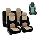 FH Group Stylish Cloth Full Set Car Seat Covers - Fit Most Car, Truck, SUV Van