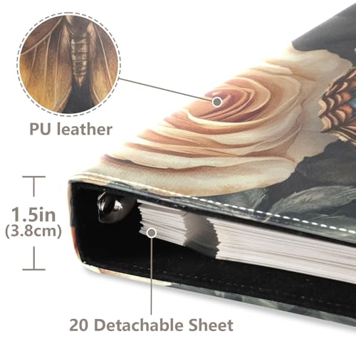 Álbum de fotos tipo scrapbook autoadhesivo DIY con diseño de mariposas y rosas, encuadernación de 3 anillos, 40 páginas, 8x10 para recuerdos miniatura 4
