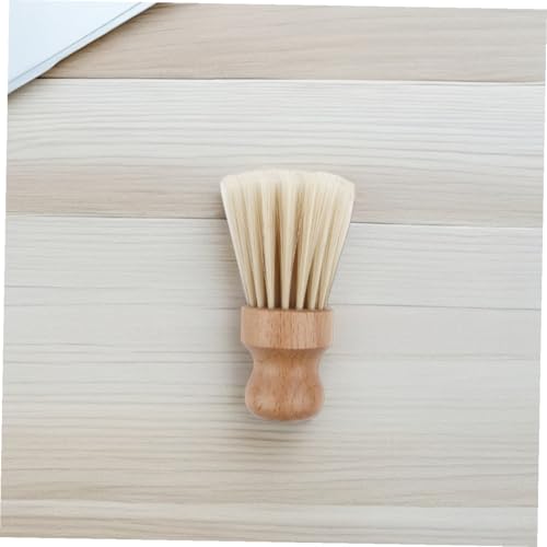 Cepillo de barbero para cuello y cara con cerdas suaves de madera 5