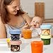 16 pcak Glass Baby Food Storage Containers & 10 Pack Reusable Baby Food Pouches Set, 4 oz Glass Jars with lids for Infant Baby Food,Freezer and Microwave Safe,100% Leak Proof,Reusable BPA Free（16）