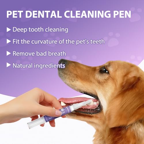 nailpretty 3 Stücke Zahnreinigung Hund Stift, Pet Oral Repair Gel Stift für Hunde, Reinigungsstift für Haustier Zahnbürsten, Verbesserung von Mundgeruch,Bekämpfung von Zahnstein