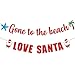 Gone To the Beach Love Santa Banner, Christmas Beach Decorations July Christmas Banner Decorations, July Christmas Santa Decorations, Mele Kalikimaka Tropical Summer Christmas Banner Decorations