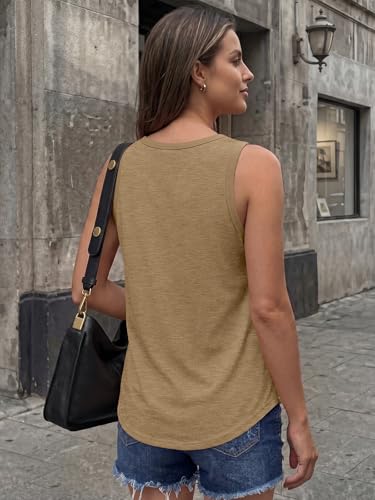 Image of AUTOMET Women's Square Neck Tank Top | Soft Lightweight Sleeveless Shirt, Loose Fit Flowy Summer Basic for Layering, Casual & Workout