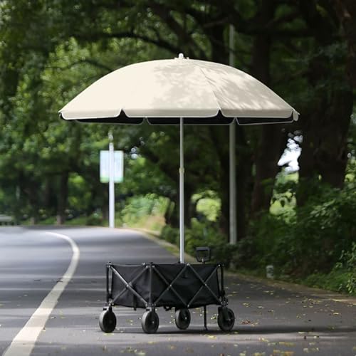 Parasol inclinable 45° double couche vert 2.4m anti-vent avec sac nomade - 3