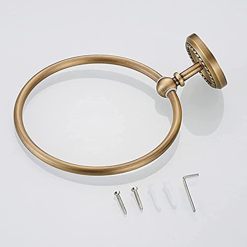 Bague de serviette de salle de bain en cuivre pour décoration murale - 8