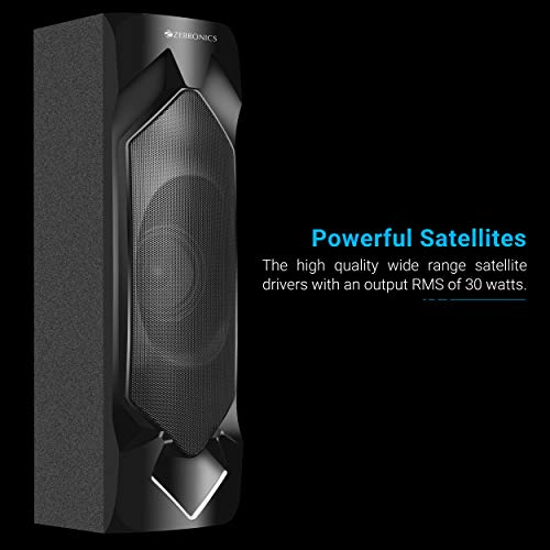 Image of ZEBRONICS Zeb-DHOOM 2 2.1 Multimedia Speaker with Bluetooth Connectivity,USB Connectivity and Aux Input