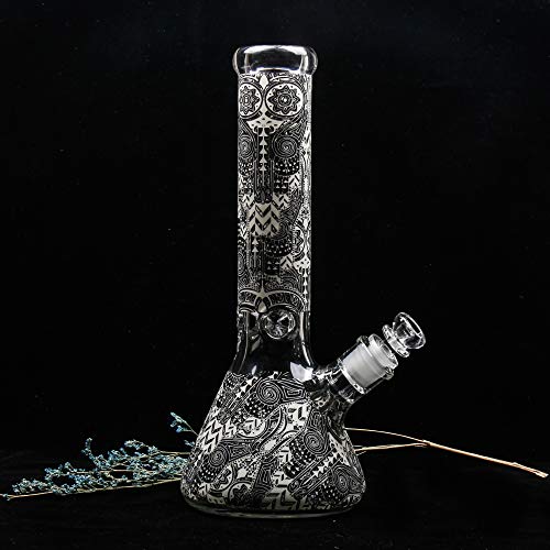 REANICE Percolator Bong Wasserpfeife Bubbler Durchmesser Schwarz Bongs (14.5MM 33CM) – Bild 7