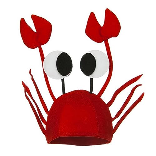 ZHHENIALY Crab Hat Set- Funny Party Hats Dress Up Crazy Theme Party Roleplay Hats Set Novelty 3D Crab Hat for Unisex