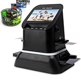 Film Slide Scanner, ，High Resolution 120 Film Scanner 22 Mega Pixels Slide Negative Photo Scanne，Built-in 128MB Memory，with 4.3' LCD Screen