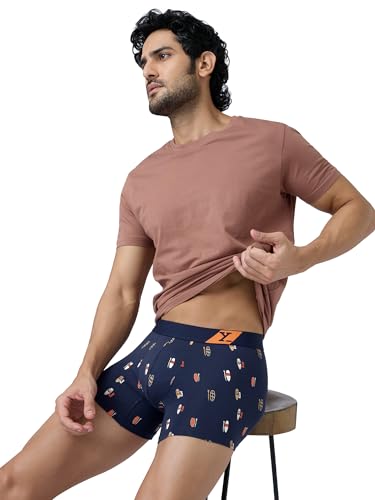 Image of XYXX Men's Splash Super Combed Cotton Printed Trunks | Antibacterial, Regular Fit, No-Marks Waistband | Underwear Combo Pack of 2