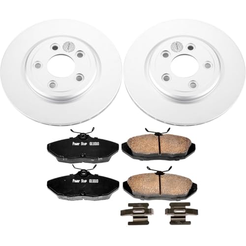 Image of PowerStop Rear Brake Kit for Jaguar S-Type 2000-02 - Fully-Coated Disc Rotors with Z17 Ceramic Brake Pads Replacement, CRK1360