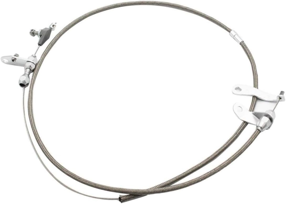 Stainless Braided Kick Down Cable Transmission Trans Detent For Ford C4 C-4