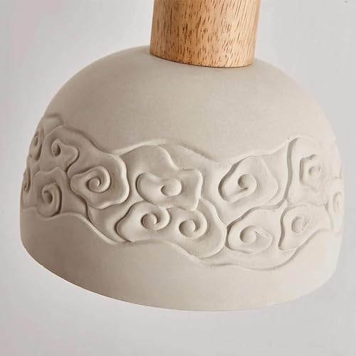 Lámpara de cemento con base de madera CNCNSH accesorio de iluminación de isla 6
