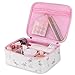 L&FY Hanging Toiletry Kit Travel BAG Cosmetic Carry Case (Flower in Wine Red)