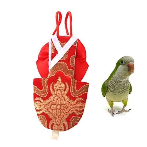 Toddmomy Saco De Fraldas De Papagaio Pombo Vermelho De Nylon Papagaio Pequeno