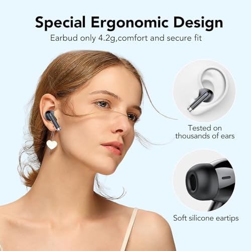 Écouteurs Bluetooth sans fil HiFi parfaits pour le sport et le télétravail sur iOS et Android - 4