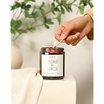 AOOVOO Coconut Vanilla Candles - 9 oz Scented Candles, Aromatherapy Candle, Soy Candle for Home Scented - Image 5
