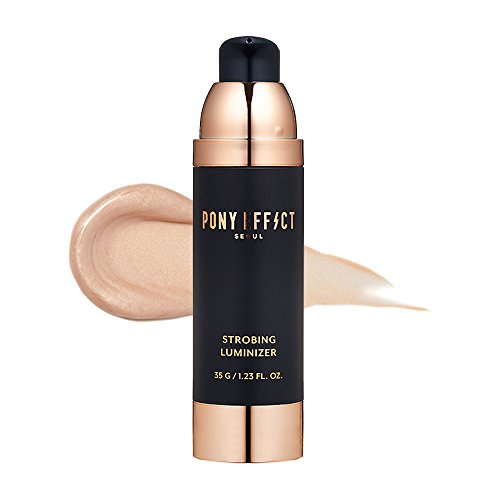 PONY EFFECT Strobing Luminizer/Highlighter #shimmerypearl 35g, 1.23 Ounces, Liquid highlighter makeup, Moisturizer illuminator, Glow highlighter, Highlighting Moisturizer
