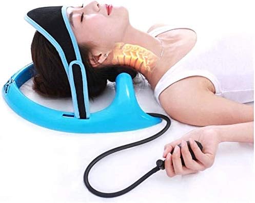 Portable Neck Cervical Pillow Inflatable Cervical Traction Device for Spinal Decompression, Relieving Pinched Nerves, and Cervical Pain, Neck Curve Restorer