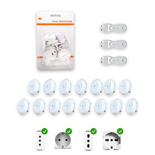 Set 20 Copriprese Sicurezza Bambini + 2 Chiavi - Protezione Universale Per Prese Elettriche, Bianco O Nero - Foto 13