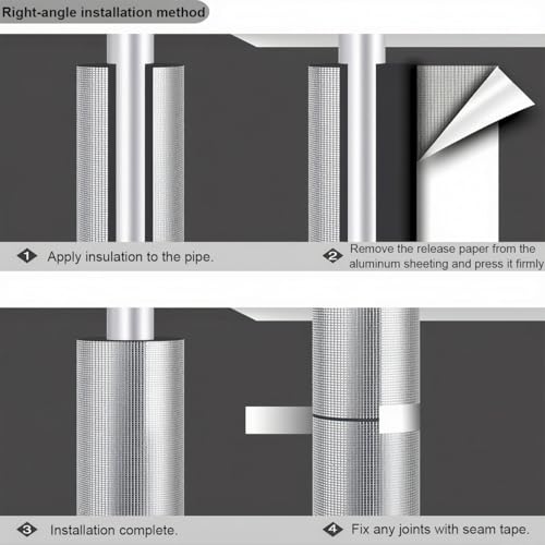 Cubierta de espuma autoadhesiva de 3-1/2" para aislar las tuberías del hogar y exterior 8