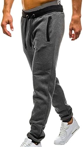 Fupinoded Men's Lightweight Joggers Mens Sweatpants,Men's Pants Outdoor Pocket Drawstring Solid Color Mens Sweatpants Gym Sports Jogger Sweatpants F5
