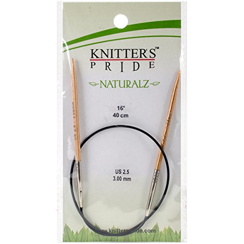 Knitter's Pride 230095 Naturalz Fixed Circular Needles 16" -Size 2.5/3mm
