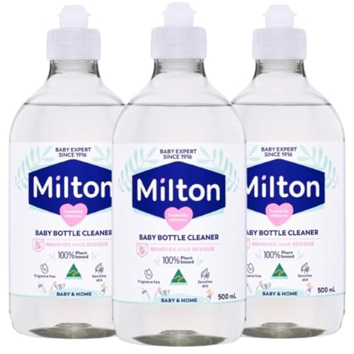 MiltonBaby Bottle Cleaner 500ml x 3Teat White Milk Film Residue Remover Hygiene Household Desinfectant Wash for Sensitive Skin (3pack)