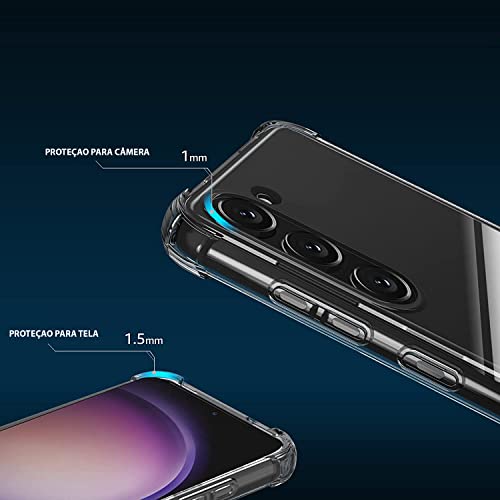 Capa Capinha Para Samsung Galaxy S23 5G 6.1 Case Transparente Com Bordas Air Anti Impacto (Transpare