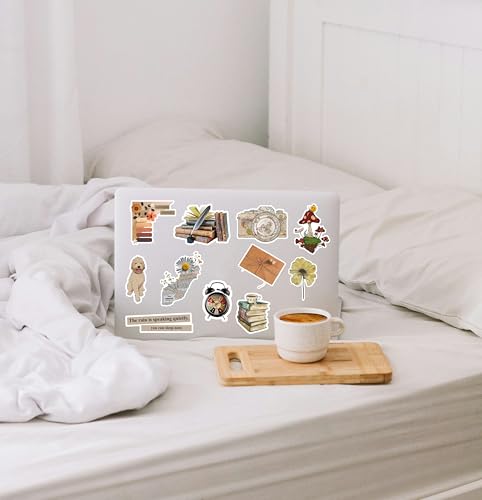 Image of Vintage Aesthetic Stickers 50 Pcs Pack, Scrapbook Vinyl Stickers Waterproof for Laptop Bottle Journal Phone Decals for Teens Girls